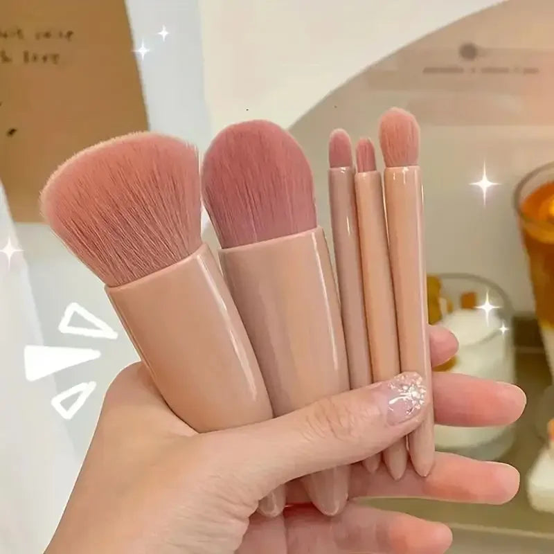 Luvia Reise-Make-up Pinselset – 5-teilig, mit Etui & Spiegel