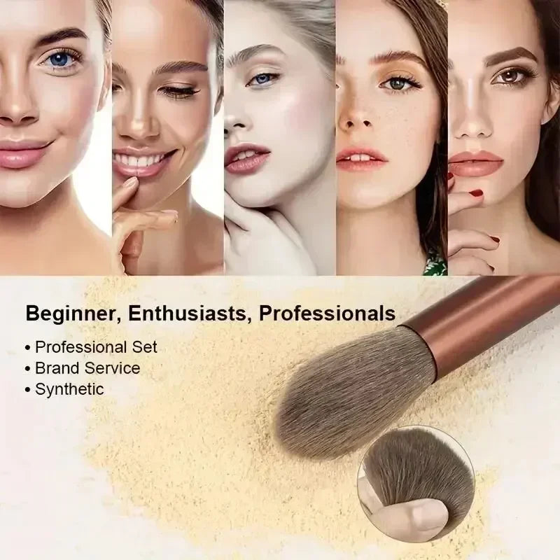 Luvia Make-up Pinselset – Weiche Profi-Pinsel für Foundation, Puder & Lidschatten