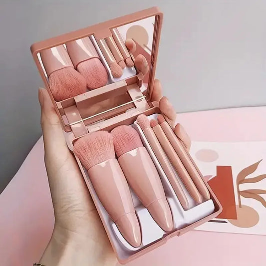 Luvia Reise-Make-up Pinselset – 5-teilig, mit Etui & Spiegel