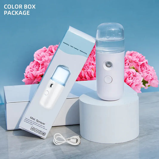 Luvia Mini Gesichtsdampfer – Tragbarer Nano-Hydrator mit Kaltnebel & USB-Aufladung